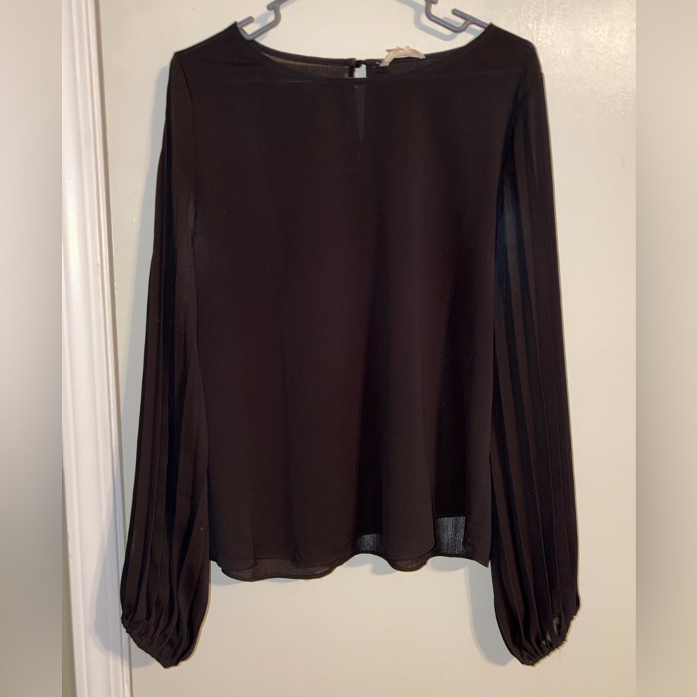 Sheer black blouse